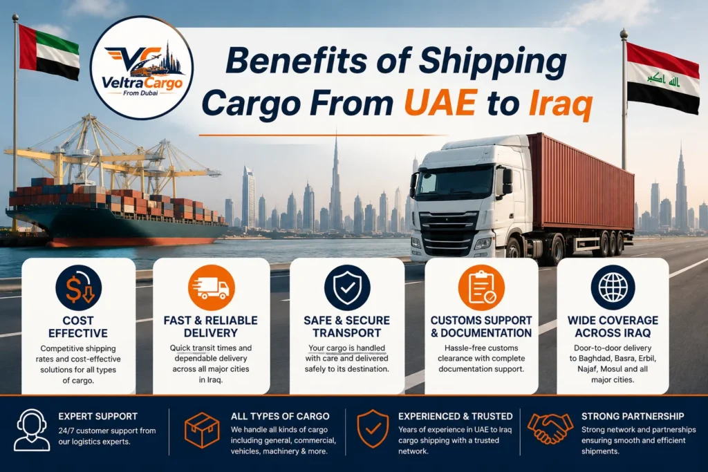 Benefits of Shipping Cargo From UAE to Iraq