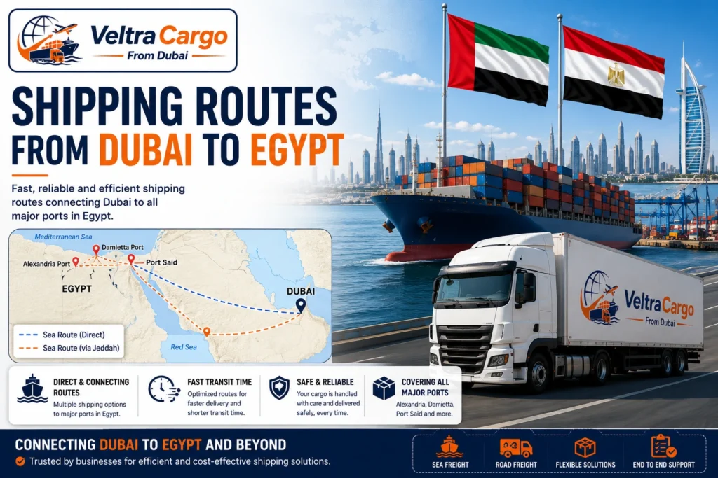 Shipping Routes from Dubai to Egypt