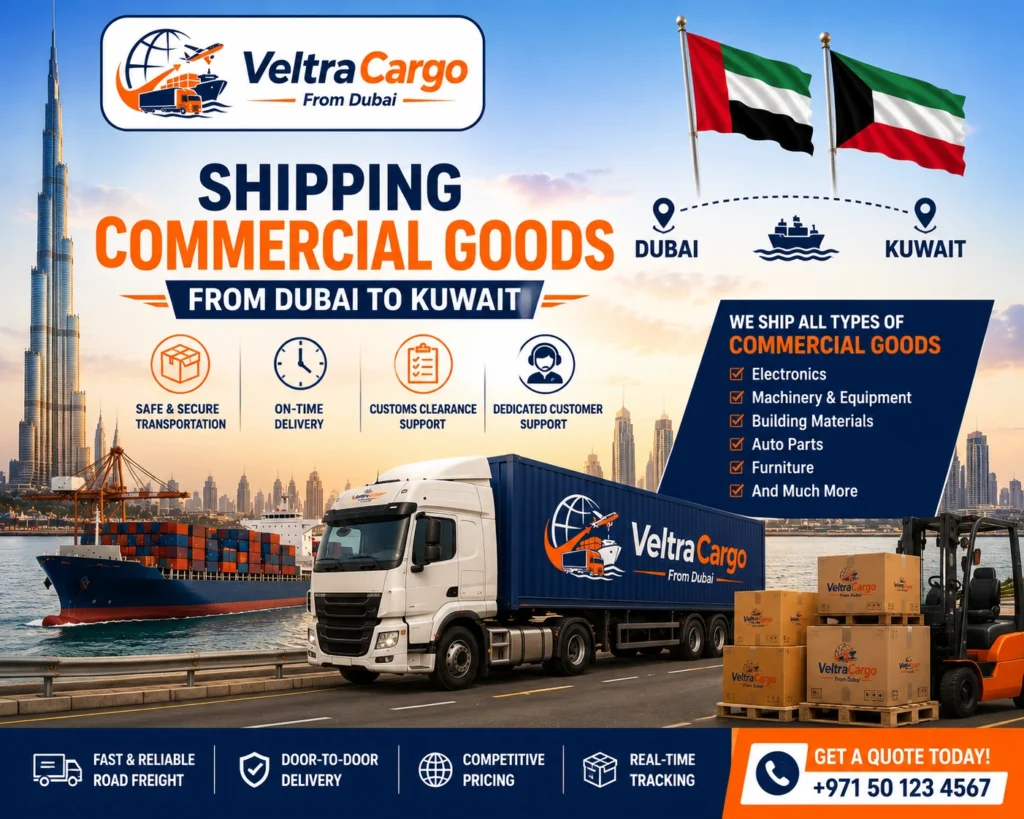 Shipping Commercial Goods from Dubai to Kuwait
