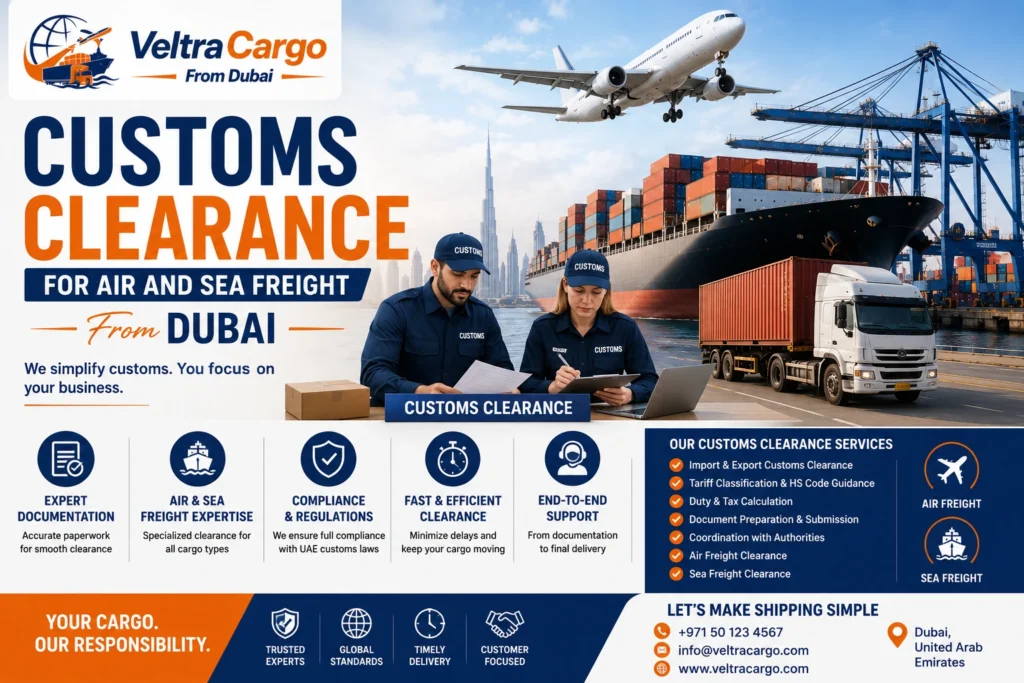 Customs Clearance for Air and Sea Freight from Dubai