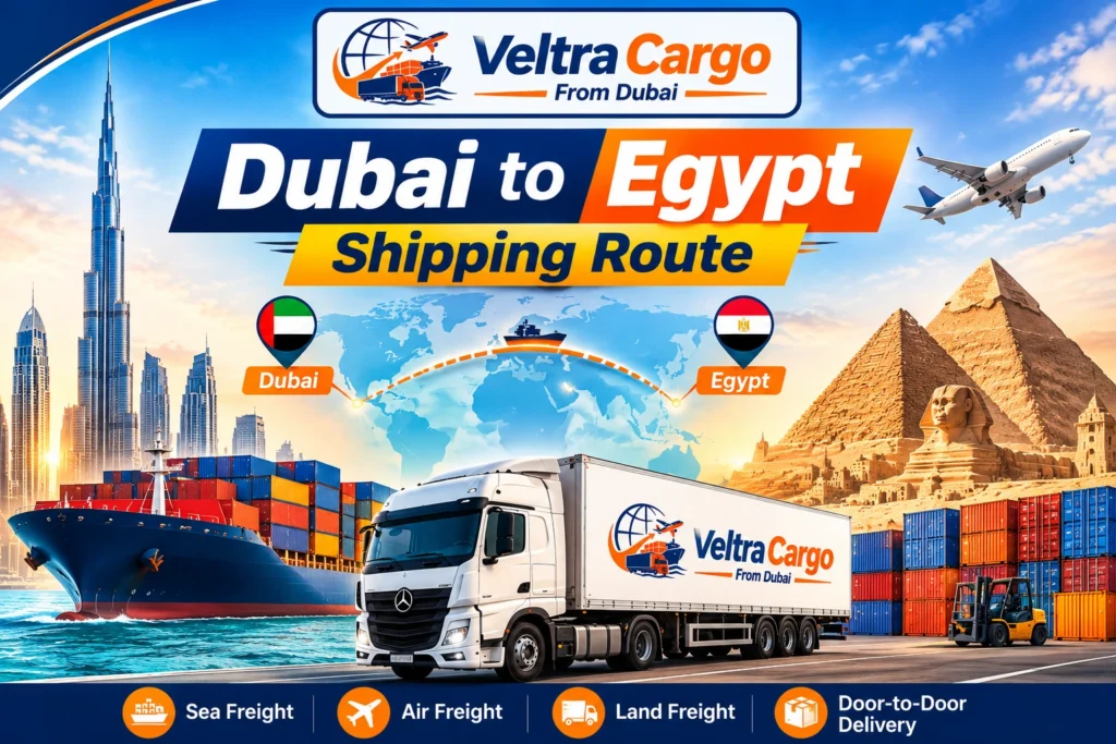 Dubai to Egypt Shipping Cost