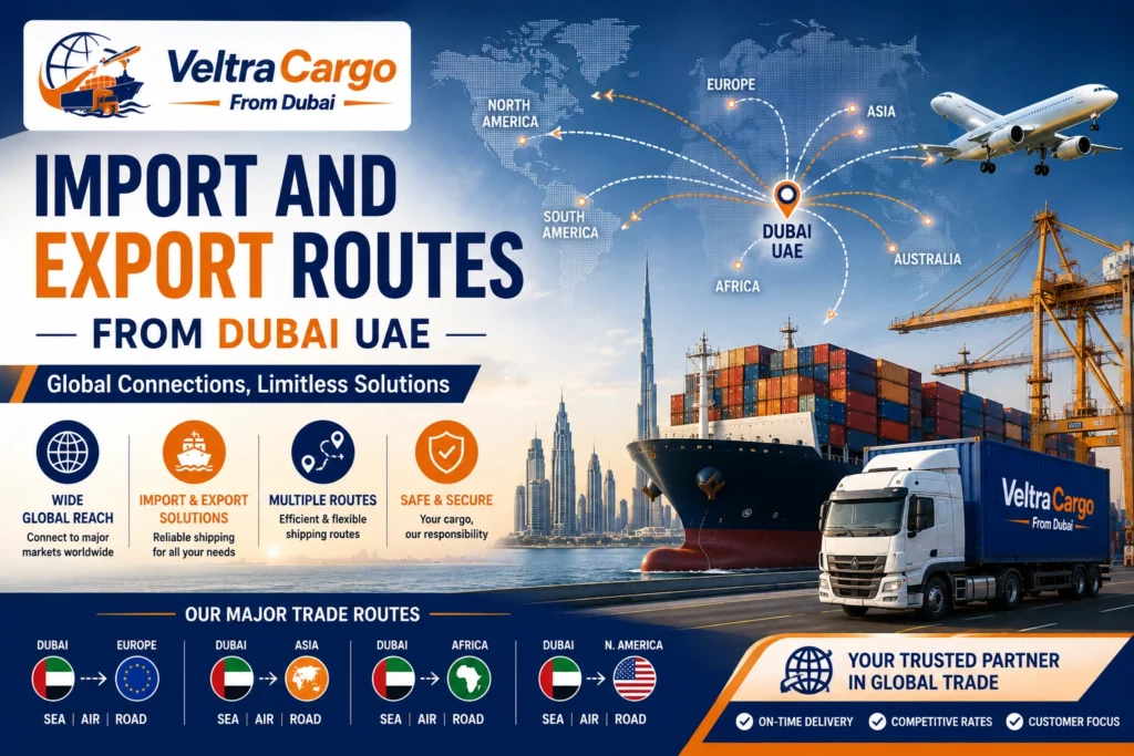 Import and Export Routes from Dubai UAE