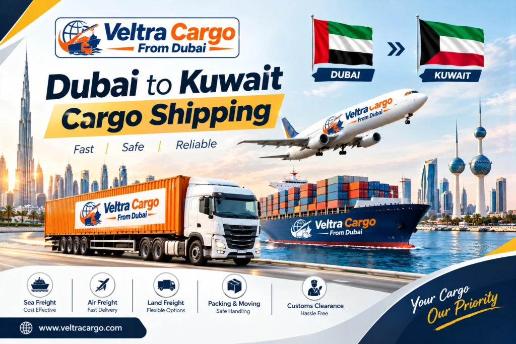 Dubai to Kuwait Cargo Shipping