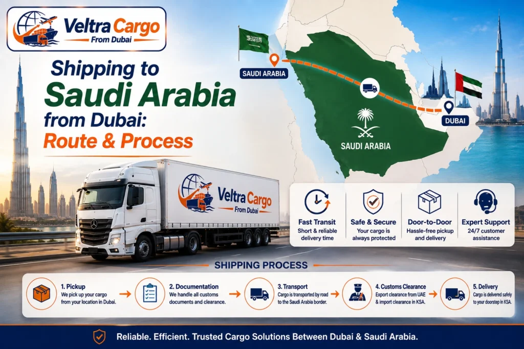 Cargo from Dubai to Saudi Arabia