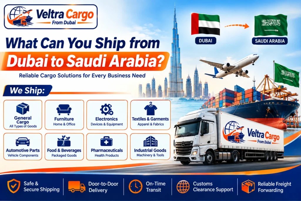 Cargo from Dubai to Saudi Arabia
